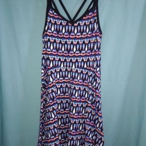 Spaghetti strap multi color dress